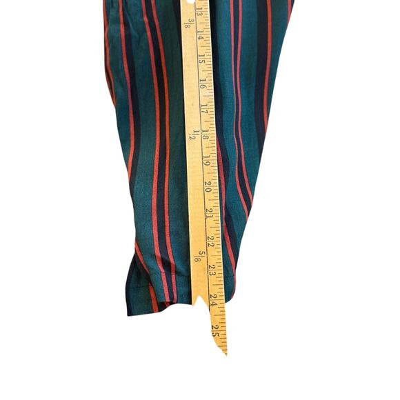 Wild Fable Striped V Neck Wide Leg Indie Flowy Jumpsuit Teal Multicolor - Picture 12 of 14